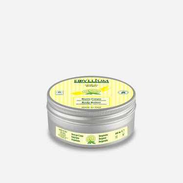 Burro corpo Edyllium energizzante, idratante e rigenerante con Olio Oliva Dop Garda, Aloe Vera, Olio di Cocco, Burro di Cacao, Estratto di Bergamotto.